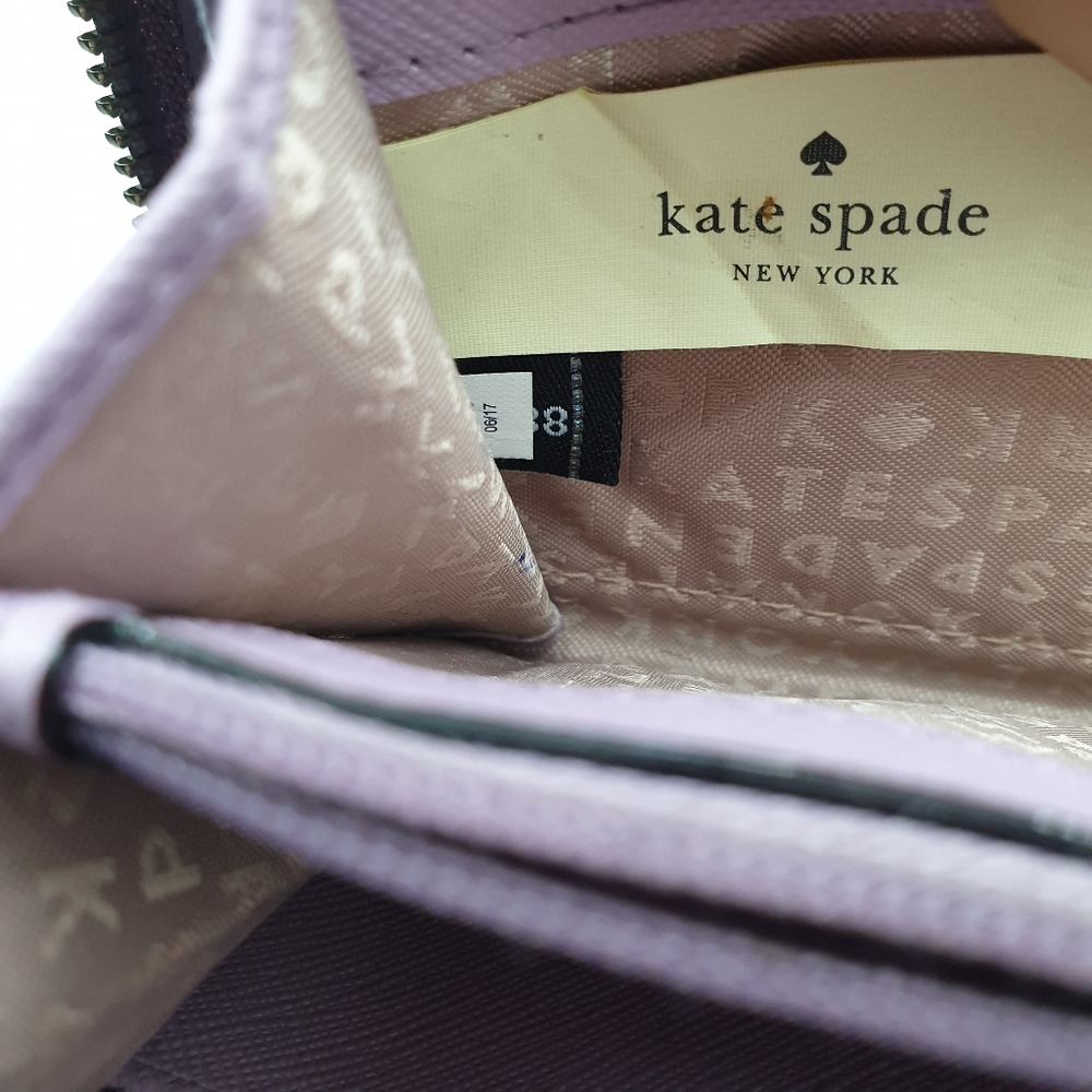 Kate Spade New York Newbury Lane Neda Purple Lilac Leather Wallet - Picture 2 of 16